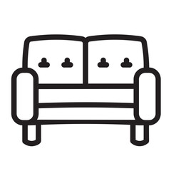 Couch line icon
