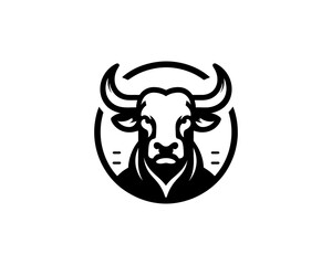 Cow logo vector. Animal farm. Cow icon vector illustration.