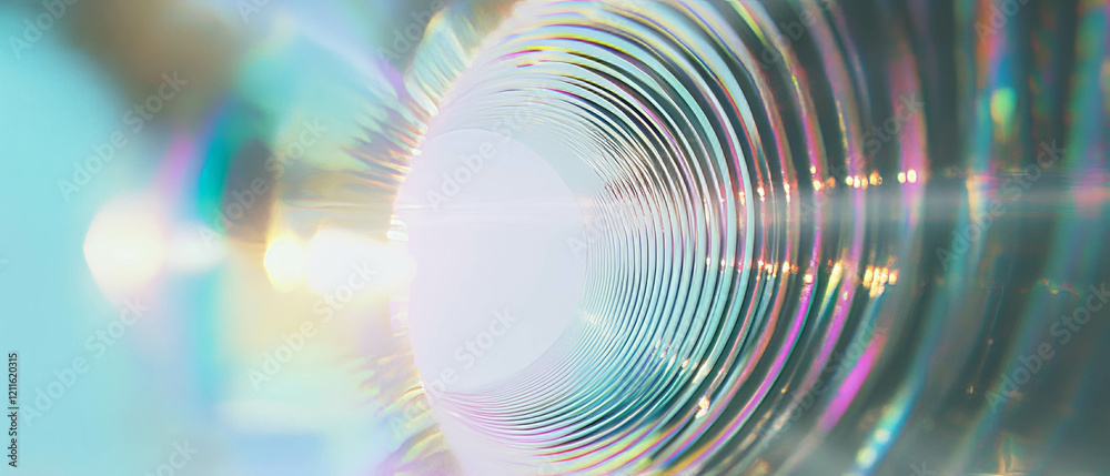 Poster Explore the depth of an abstract tunnel with arches leading into bright light and mystery
