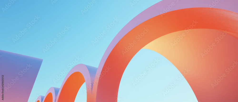 Poster Dynamic interaction of abstract arches in a vibrant virtual environment