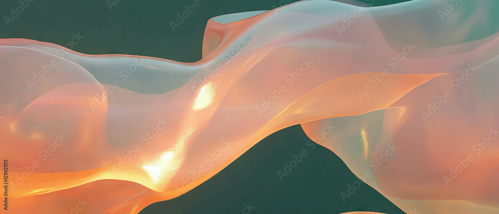 Poster Abstract fluid transformation of 3D arches creating dynamic movement and evolution