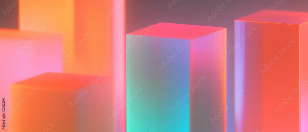 Poster Exploring abstract data visualization through colorful 3D box plots and statistical representation