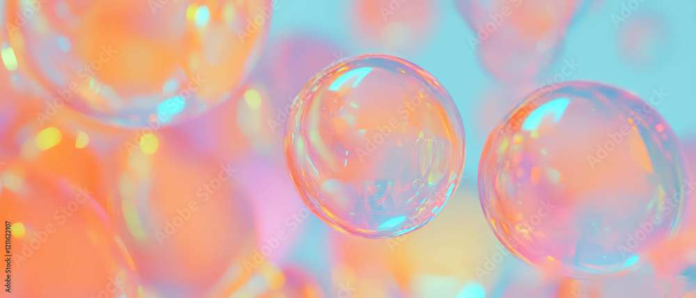 Fototapete explore data visualization with 3d bubble charts in an abstract background