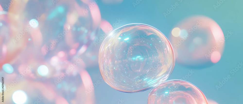 Aufkleber Exploring abstract data representation through 3D bubble charts and visual analytics