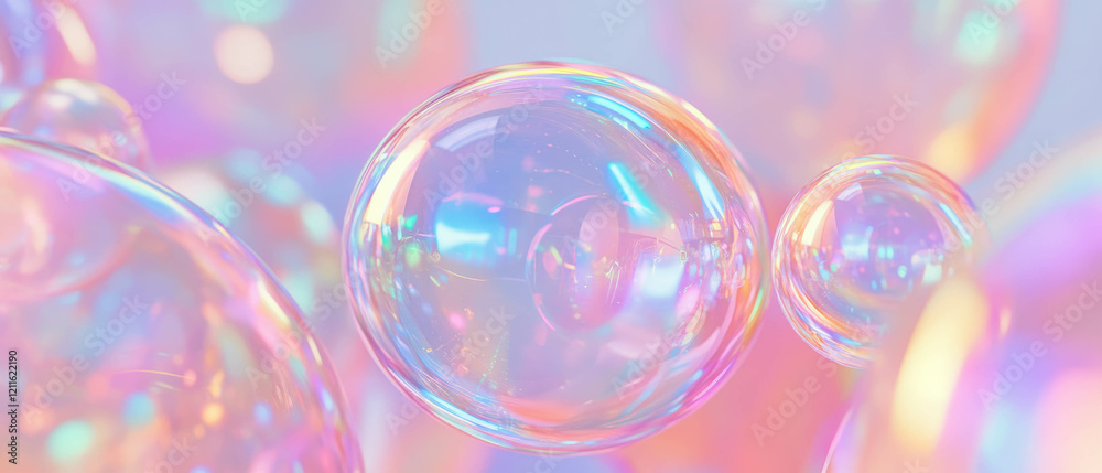 Poster Colorful abstract bubble charts for data visualization and analysis in a dynamic format