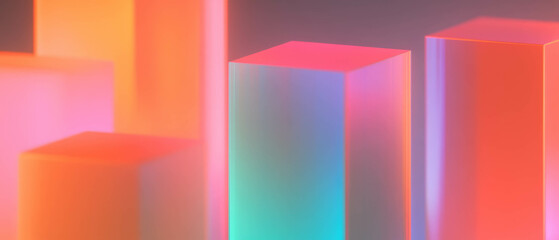 Fototapeta premium Exploring abstract data visualization through colorful 3D box plots and statistical representation