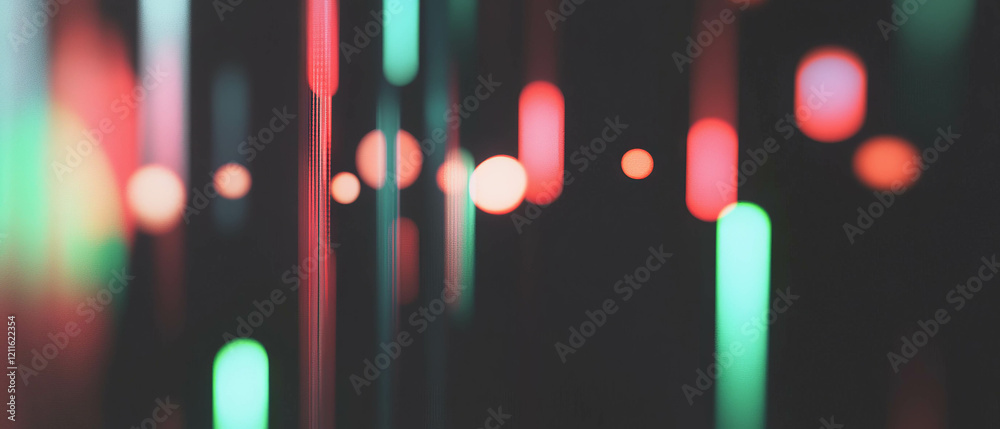 Poster 3d candlestick charts visualizing financial trends and stock market analysis in abstract style