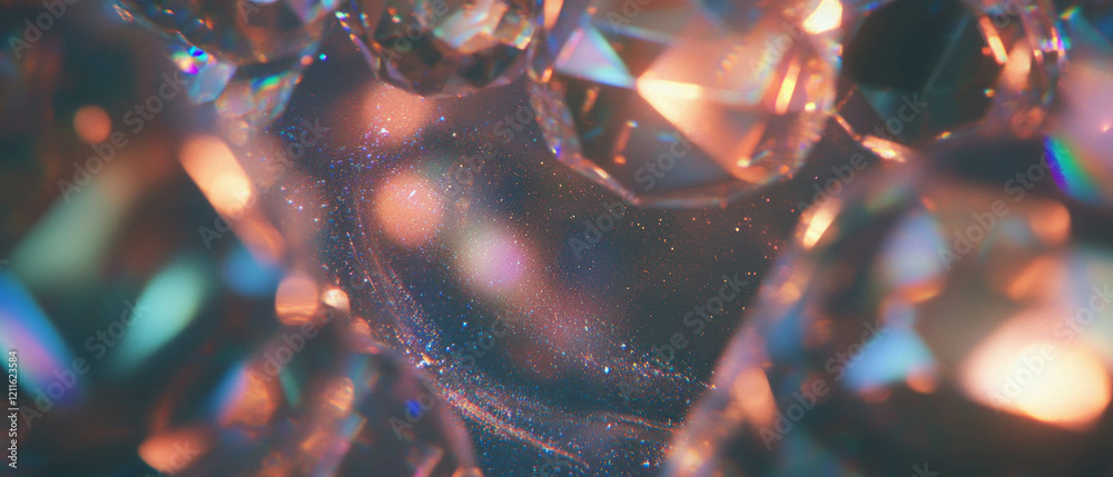 Poster colorful glittering cubes create a magical abstract atmosphere in a captivating background