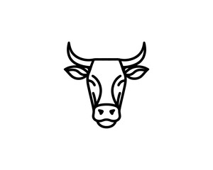 Cow logo vector. Animal farm. Cow icon vector illustration.