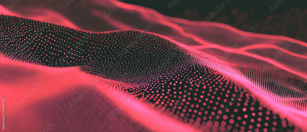 Poster Complex networks of data points create dynamic visual connections in a 3D space