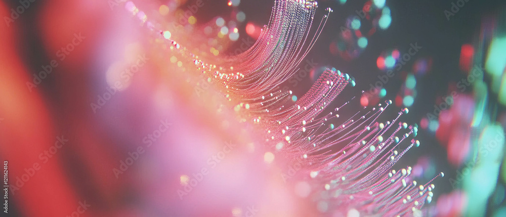 Aufkleber Exploring abstract networks in three-dimensional data points for visualization analysis