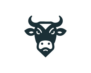Cow logo vector. Animal farm. Cow icon vector illustration.