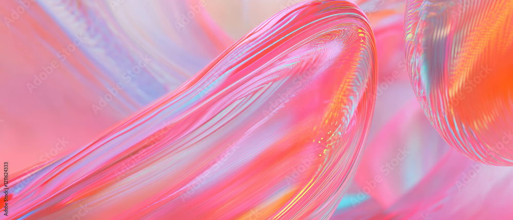 Poster Abstract representation of 3D data streams illustrating movement and analysis in digital space