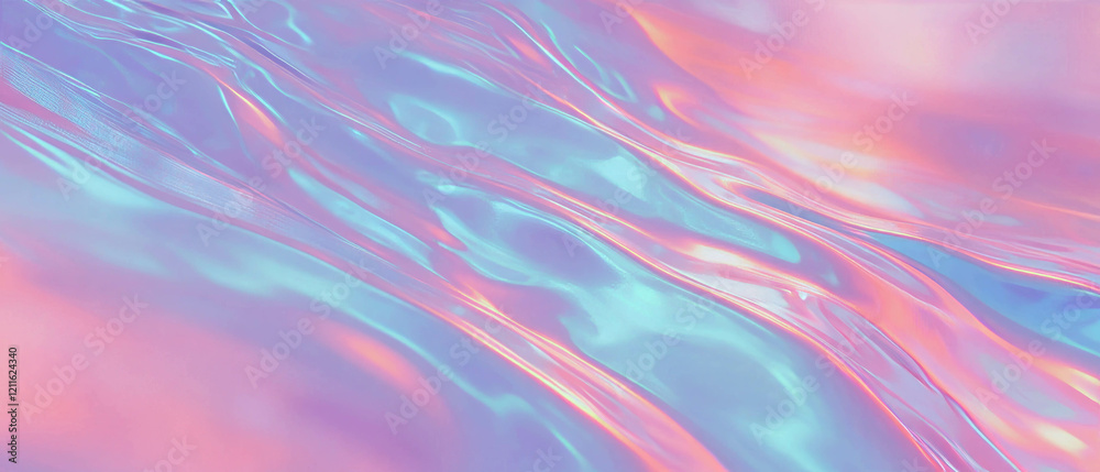 Poster Visual representation of abstract 3D data streams illustrating data transfer and movement