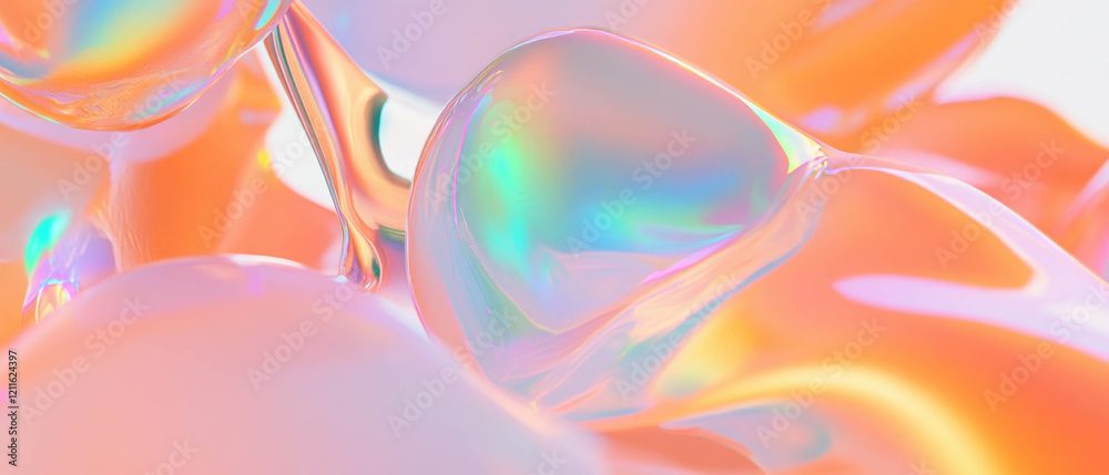 Aufkleber Colorful abstract representation of 3D data visualizations for interactive user exploration