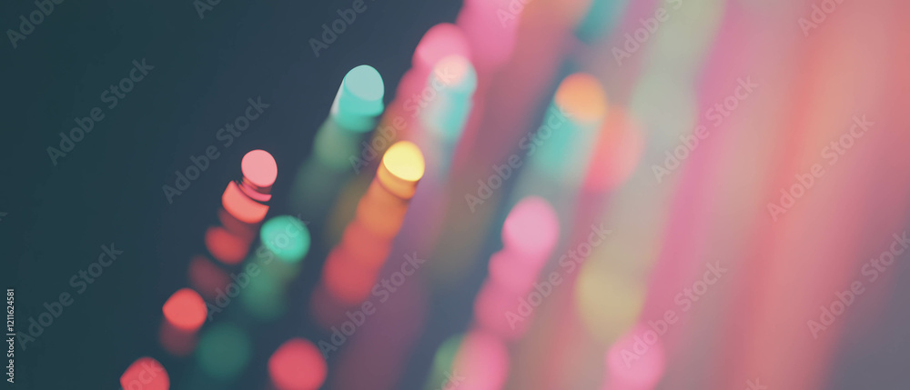 Aufkleber Dynamic 3D data visualizations with changing hues create abstract background effects