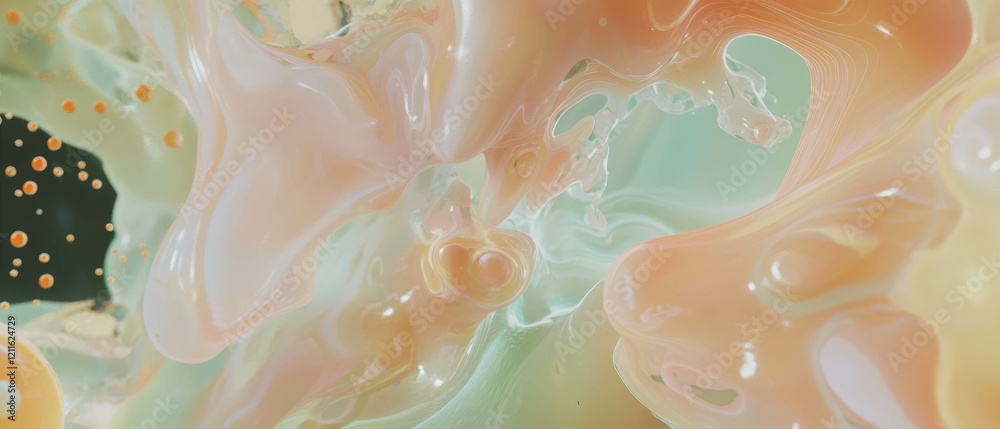 Poster abstract background of 3d data visualizations in earth tones and organic colors