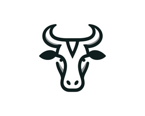 Cow logo vector. Animal farm. Cow icon vector illustration.