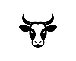 Cow logo vector. Animal farm. Cow icon vector illustration.