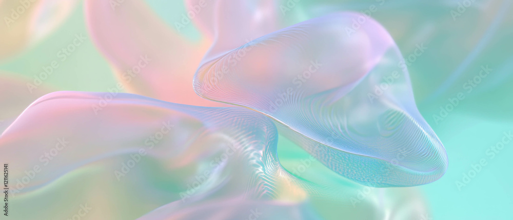 Poster Abstract visualization of dynamic data patterns and flowing trends in a colorful background