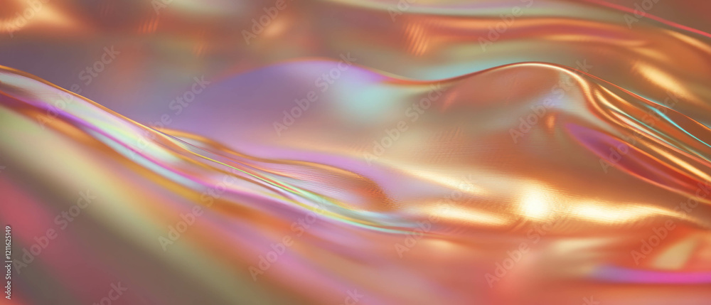 Poster Abstract representation of data trends with flowing lines and curves in a digital landscape
