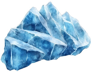 Fototapeta premium Ice crystal formation natural landscape cold environment close-up view geology concept