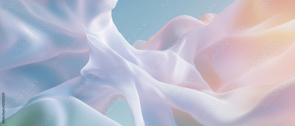 Poster Engaging abstract background featuring three-dimensional digital waves with a central void