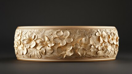 Ornate Gold Floral Architectural Detail