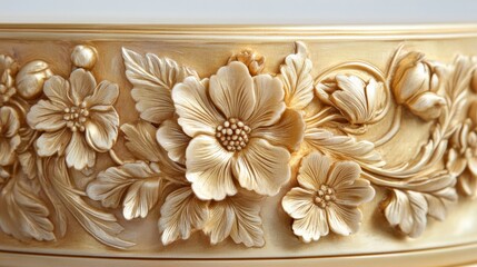 Exquisite Gold Floral Carving Design