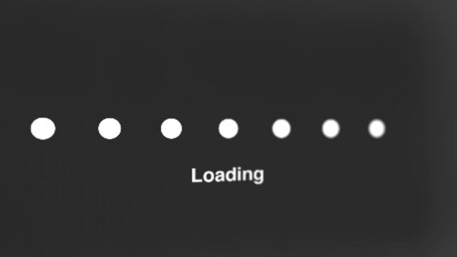 Loading　ドット感のある画面・ディスプレイに斜め角度でクローズアップしたようなアニメーション　ループ