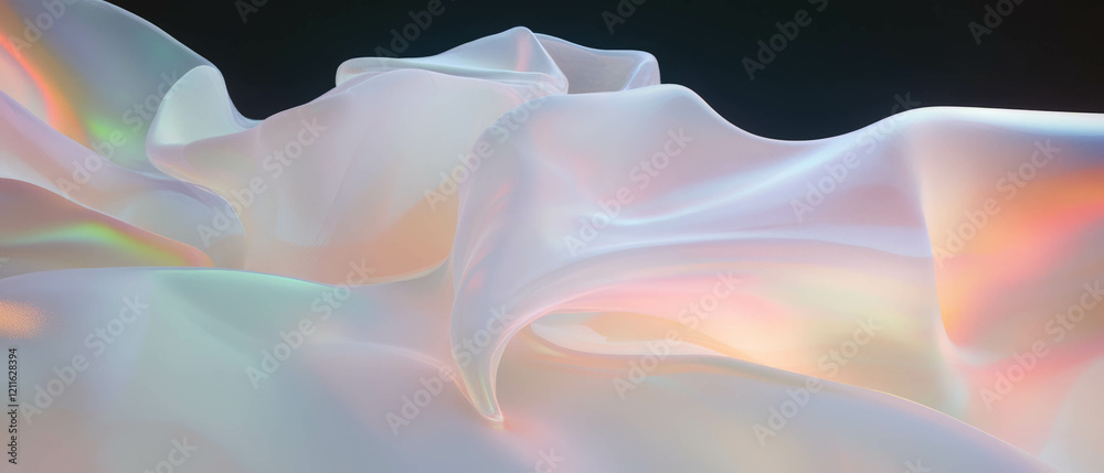 Aufkleber Exploring the beauty of intricate 3D fractal patterns with vibrant colors and depth