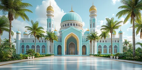 Naklejka premium Grand Mosque in Abu Dhabi, One of the beautiful and largest mosque