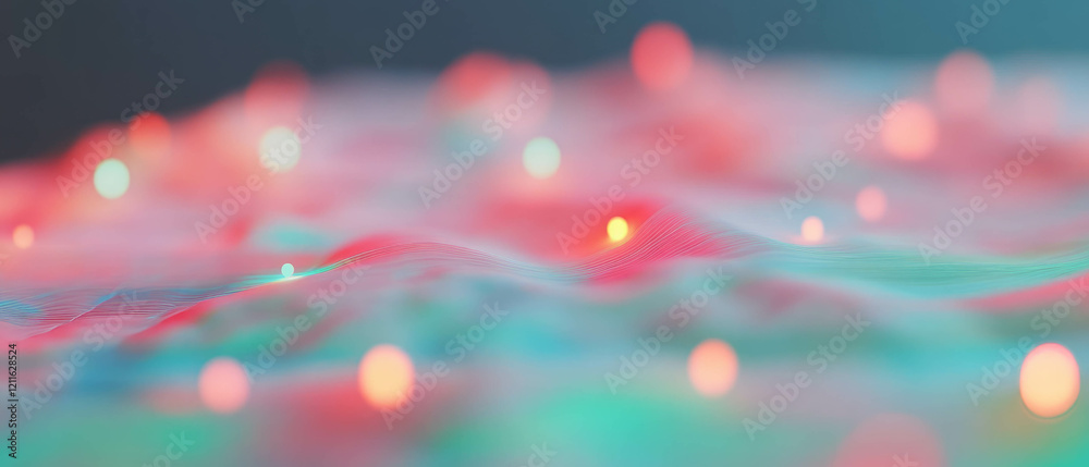 Leinwandbilder Abstract background of 3D geographic maps highlighting data visualization and analysis techniques