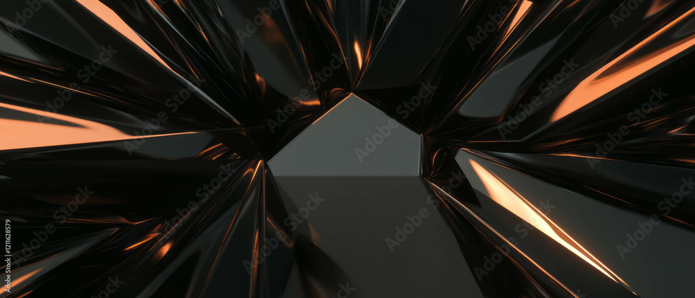 Poster abstract 3d background featuring geometric shapes and vibrant contrasting colors