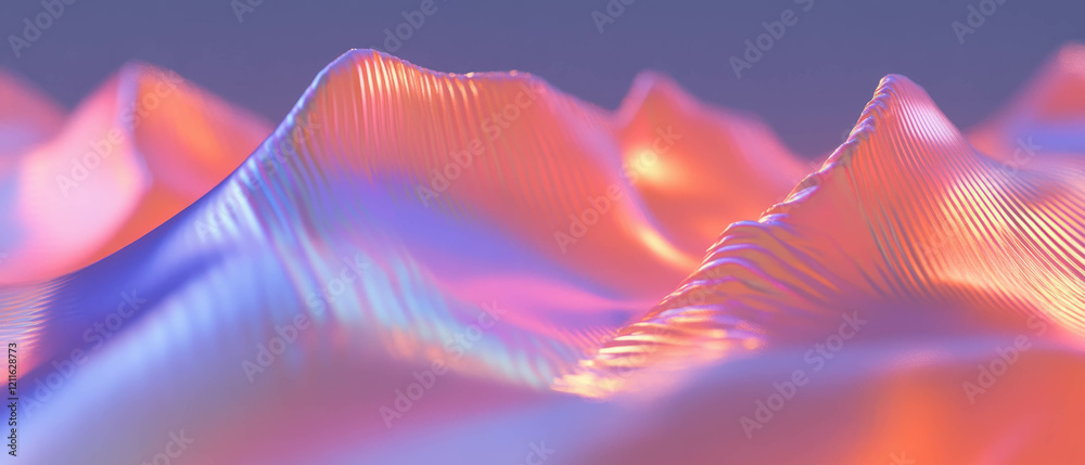 Aufkleber Abstract representation of 3D histograms depicting data frequency and distribution analysis
