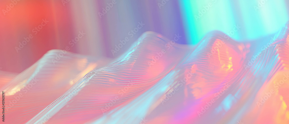 Aufkleber Visual representation of data frequency using abstract 3D histograms in vibrant colors