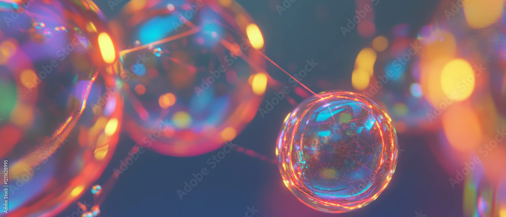 Poster Exploration of 3D interconnected spheres highlighting global connectivity and networks