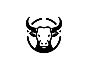 Cow logo vector. Animal farm. Cow icon vector illustration.