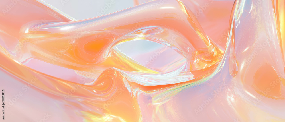Poster Exploration of organic forms with smooth curves and harmonious textures in abstract design