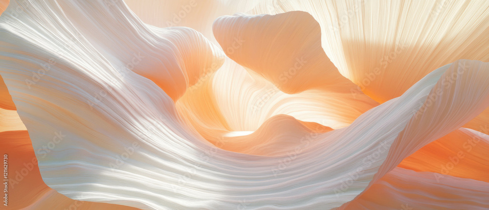 Leinwandbilder harmonious balance of organic forms and smooth curves with empty space at the center
