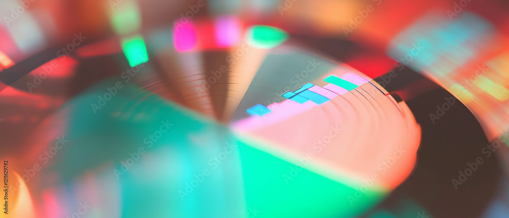 Poster Visual representation of data analysis through vibrant 3D radar charts