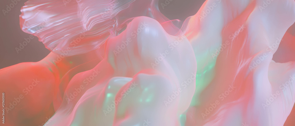 Poster Color-changing abstract smoke background with iridescent effects displaying depth and movement