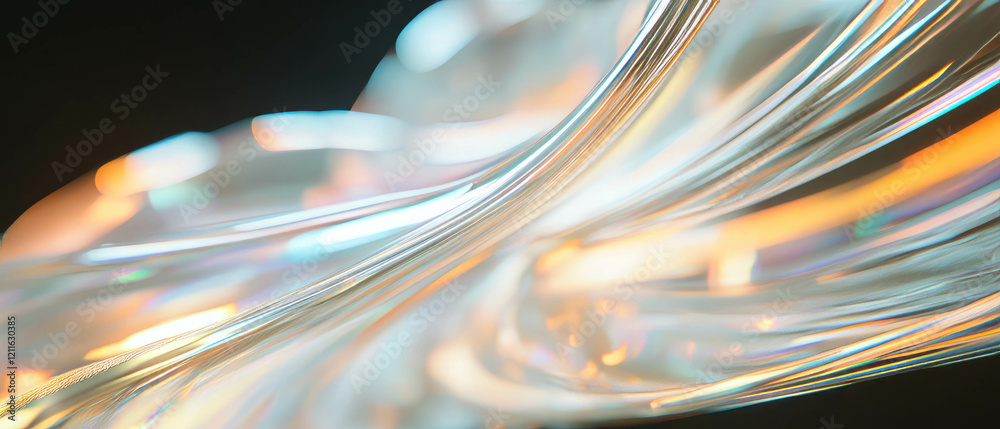 Poster Abstract 3D smoke trails create dynamic patterns and light effects in motion