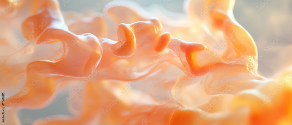 Poster ethereal 3d smoke flowing gracefully in abstract shapes creating a mysterious atmosphere