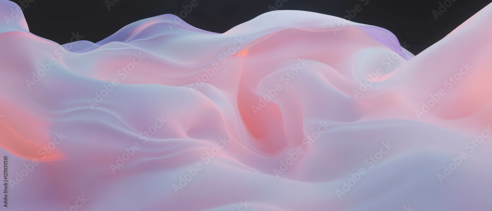 Poster Dynamic abstract smoke waves create a soothing visual experience in a fluid motion environment