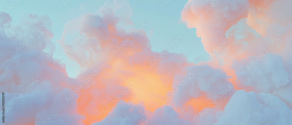 Poster dramatic interaction of 3d smoke with light and shadows for visual storytelling