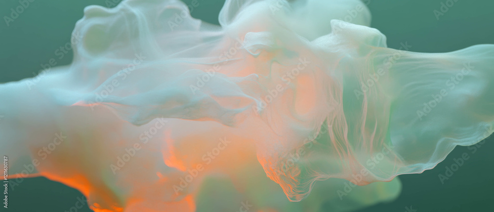 Poster abstract smoke movements transforming in a dynamic and fluid manner