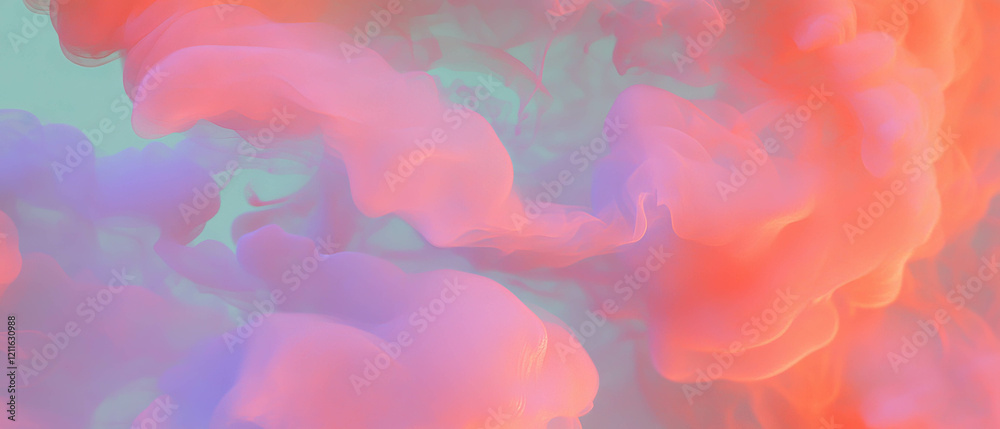 Aufkleber swirling abstract smoke displays vibrant colors and intricate textures in a 3d format