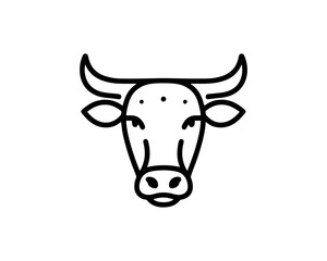 Cow logo vector. Animal farm. Cow icon vector illustration.