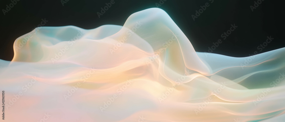 Poster elegant abstract background featuring smooth gradients and soft 3d smoke textures